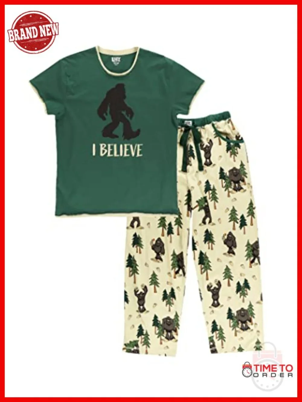 Women's Cotton Pajama Set - Short Sleeve Top & Pants with Pockets